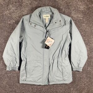 L.L. Bean Jacket Womens Petite Small 0 HN68 Blue Teflon Thinsulate NEW Coat